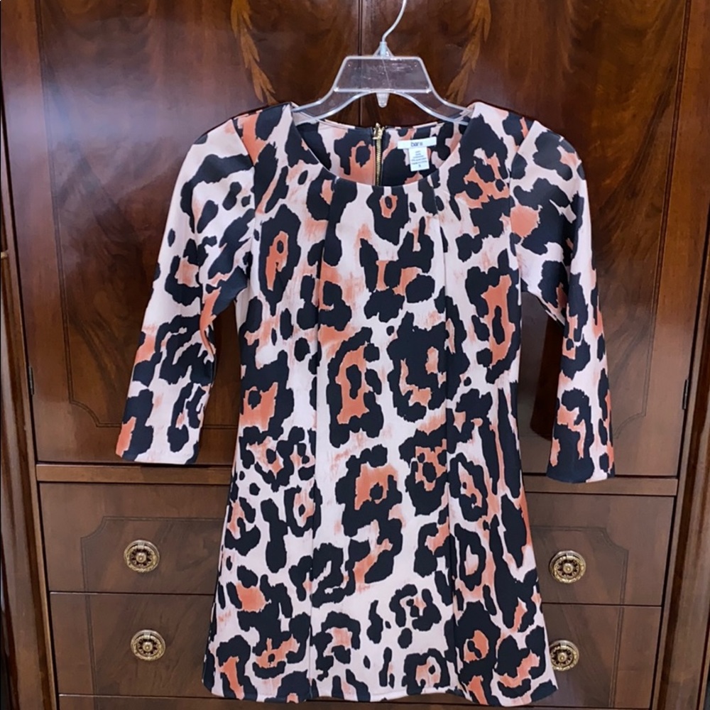 Leopard print mini dress